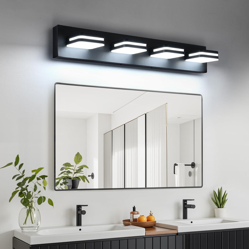 Torondo 360° Rotate LED Bathroom Vanity Light Fixtures, Acrylic Vanity Lights for Bathroom, Modern Wall Lighting Fixtures Over Mirror Living