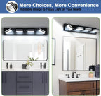 Torondo 360° Rotate LED Bathroom Vanity Light Fixtures, Acrylic Vanity Lights for Bathroom, Modern Wall Lighting Fixtures Over Mirror Living