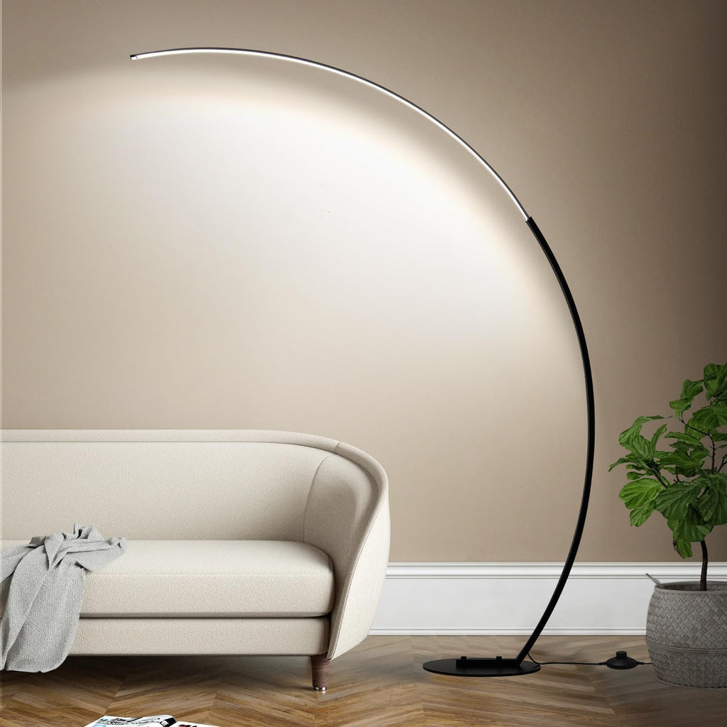 2000LM Ultra-Wide Coverage LED Lamps for Living Room with 3 Color Temperatures, Dimmable Arc Floor Lamps, Modern Standing Tall Lamp with Remote Control Reading Floor Lamp