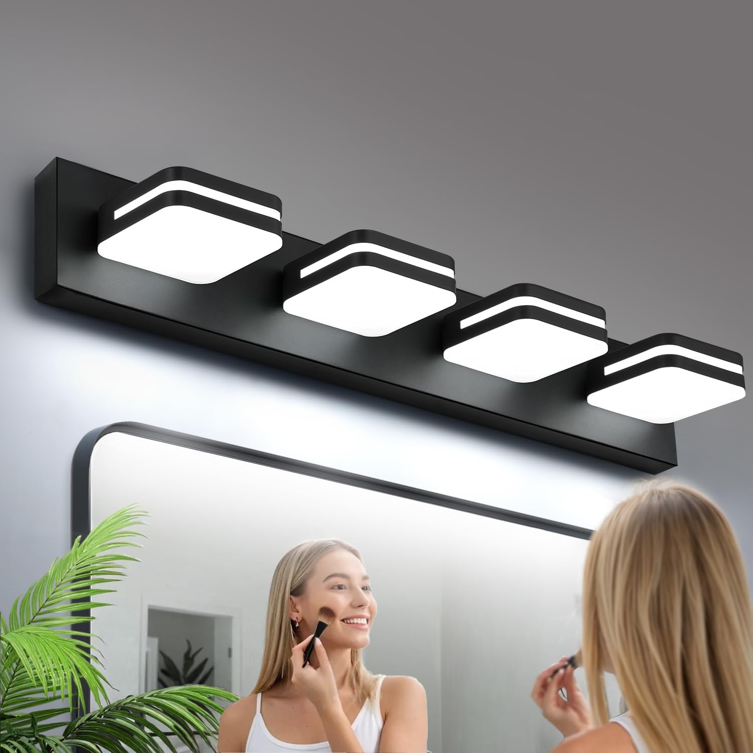 Torondo 360° Rotate LED Bathroom Vanity Light Fixtures, Acrylic Vanity Lights for Bathroom, Modern Wall Lighting Fixtures Over Mirror Living