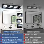 Torondo 360° Rotate LED Bathroom Vanity Light Fixtures, Acrylic Vanity Lights for Bathroom, Modern Wall Lighting Fixtures Over Mirror Living